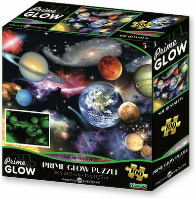 Kids Puzzle Glow Solar System for 5++ Years 100pcs Prime 3D