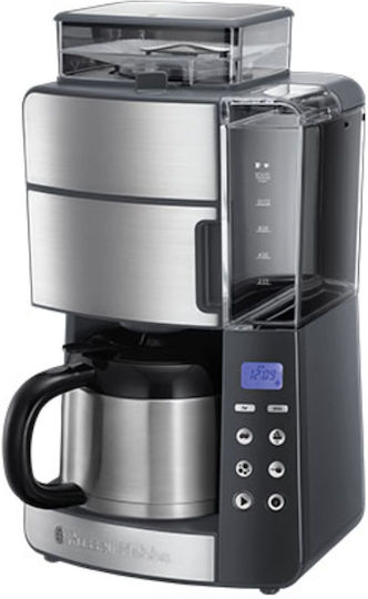 Russell Hobbs Grind & Brew Προγραμματιζόμενη Καφετιέρα Φίλτρου 1000W Inox
