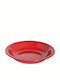 Evivak Plate Soup made of Melamine Red with Diameter 19.5cm