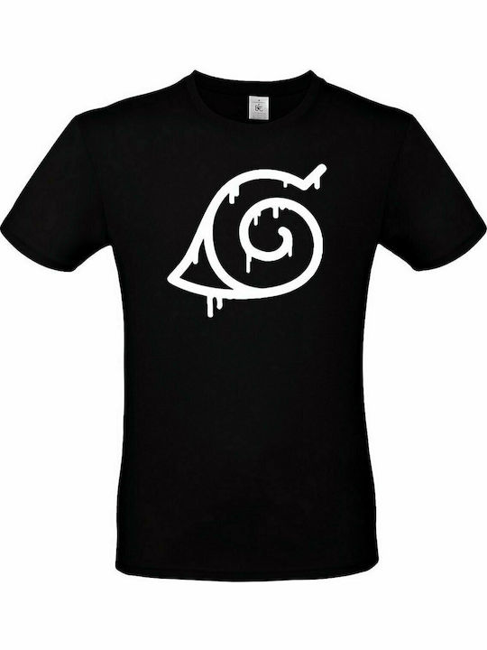 B&C Hidden Leaf Village Symbol Bloody T-shirt Наруто