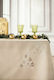 Makis Tselios Home Spirit Weihnachtlich Tischtuch Stoff Beige L140xB180cm.