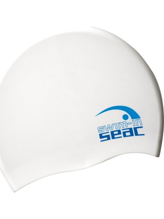 Seac Silicone Adults Swimming Cap White