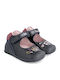 Kids Anatomic Leather Ballerinas with Hoop & Loop Closure Blue