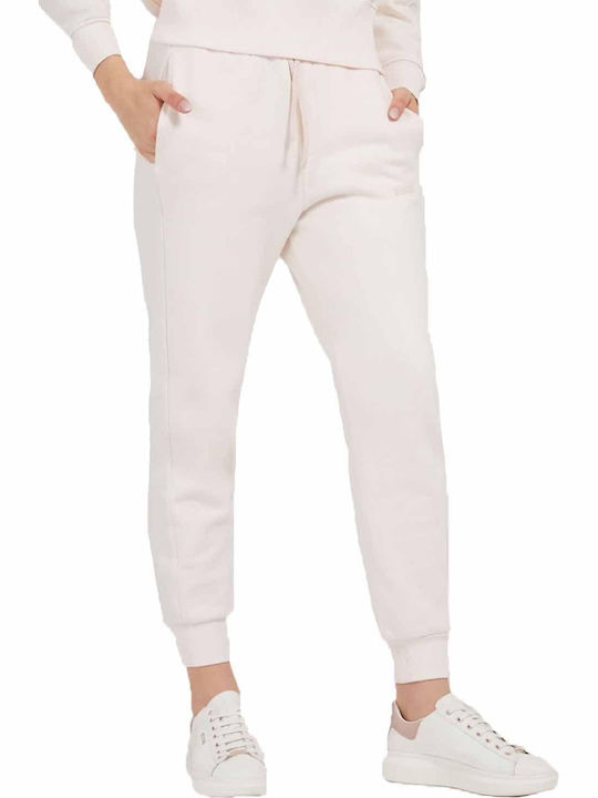 Guess Pantaloni de trening pentru femei cu cauciuc Roz