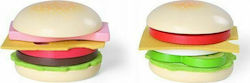 Ecotoys Cooking Toy / Kitchen Utensils Set Hamburger made of Wood for 3+ Years Old