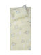 Viopros Sheet Set Semi-double with Elastic Band Cotton Evan Beige 120x200cm 3pcs