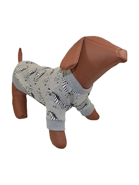 Woofmoda Zebra Dog Sweatshirt Gray 35cm