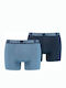 Basic Herren Boxershorts Blue 2Packung