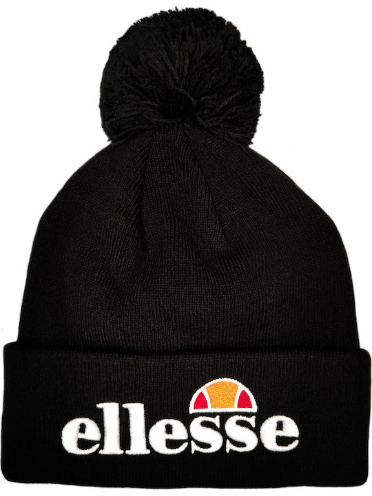 Velly Pom Pom Beanie Unisex Σκούφος Πλεκτός σε Μαύρο χρώμα