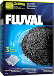 Fluval Biologisches poröses Material für Aquariumfilterzubehör mit Aktivkohle Aktivkohle 3x100g. 007871