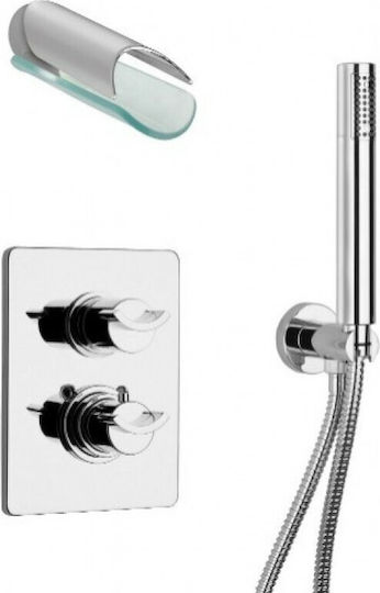 Paini Morgana für Dusche 2 Ausgänge Chrome-Glass
