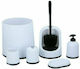 Alpina Plastic Bathroom Accessory Set White 6pcs