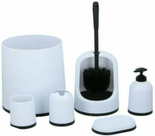 Alpina Appliances Alpina Appliances Badezimmerzubehör-Set Kunststoff Weiß 6 Stück Alpina Appliances Alpina Appliances Badezimmerzubehör-Set Kunststoff Weiß 6 Stück