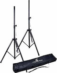 Soundsation Suporturi difuzoare PA inaltime 140-220cm in Negru Culoare