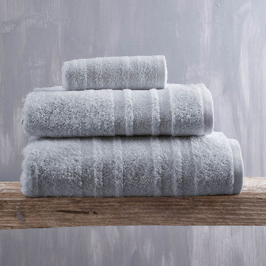 Rythmos Badehandtuch Laura 100x150εκ. Light Gray Gewicht 500gr/m²