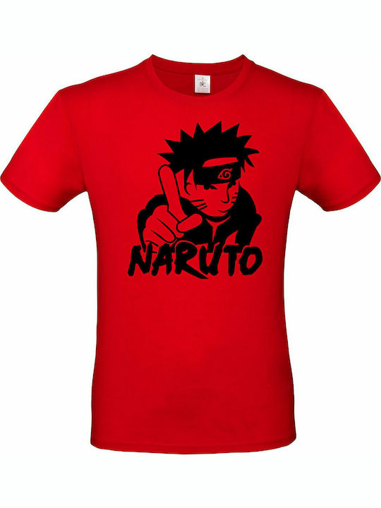 Logo T-shirt Naruto Rot Baumwolle