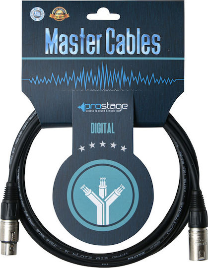 Prostage Кабел XLR мъжки - XLR женски Черен 20м DMX-20