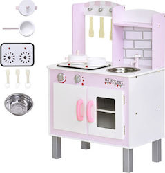 HomCom Kids Kitchen Παιδική Κουζίνα με Αξεσουάρ made of Wood 350-081