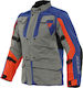 Dainese Alligator Tex Καλοκαιρινό Ανδρικό Μπουφάν Μηχανής Chr-Gray/Sod-Blue/Fl