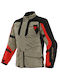 Dainese Alligator Tex Sommer Herren Motorradjacke Walnut/Black/Lava-Red