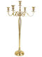 Kersten 5 Positions Candle Holder Aluminum Αλουμινένιο Gold 58x58x120cm 1pcs