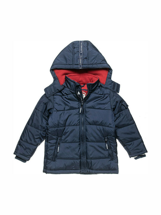 Kids' Parka Long with Lining & Hood Blue