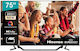 Hisense Smart Τηλεόραση 75" 4K UHD QLED A7G HDR (2021) 75A7GQ