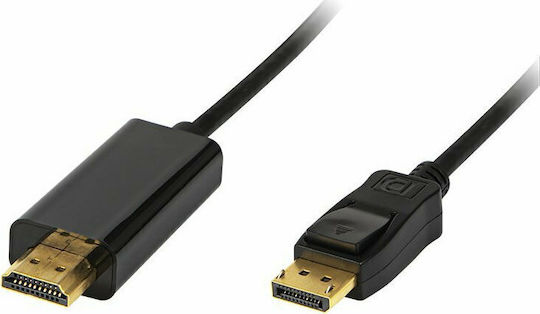 Blow Cable DisplayPort male - HDMI male 1.8m Μαύρο (DM-92-028)