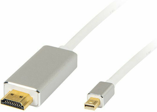 Blow Cable mini DisplayPort female - HDMI male 1.8m Λευκό (DM-92-020)