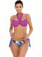 Marko Underwire Bikini Set Bra & Slip Bottom with Laces M-538 Ametyst 128997