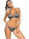 Marko Underwire Bikini Set Bra & Slip Bottom with Laces M-573 Gray 141262