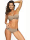 Marko Underwire Bikini Set Strapless Top & Slip Bottom M-557 Mocha 141679