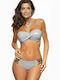 Marko Bikini Set Strapless Top & Slip Bottom M-559 Silver 141233