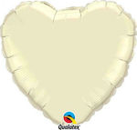 Balloon Foil Valentine's Day Heart Beige 10cm