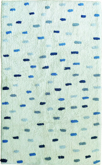 Klonaras Piccolo Counts Χειροποίητο Παιδικό Χαλί Βαμβακερό White Blue 160x230cm