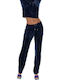 Juicy Couture Damen-Sweatpants Blau Samt