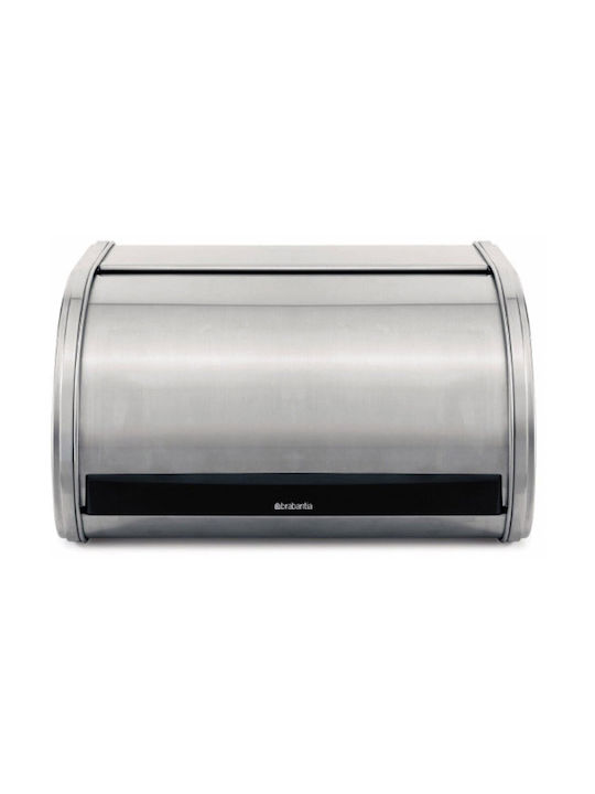 Brabantia Inox Bread Box with Lid Silver Roll Top Bread Bin 31.5x26x17.3cm