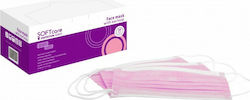 Bournas Medicals SoftCare Protection Series Disposable Surgical Mask Type II with Elastic Band Pink 121.011.P 50pcs