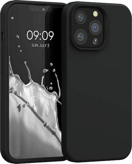 KWmobile Hard Rubber Umschlag Rückseite Silikon Schwarz (iPhone 13 Pro)