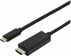 Digitus AK-300330-020-S HDMI male - USB-C male 2m Μαύρο