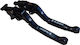 Set Brems-/Kupplungshebel für Motorräder Flexibel Einstellbar für Suzuki Hayabusa Schwarz 28086349-2