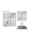 Gift Decor Marble Fourfold Painting on Canvas White 35x35cm