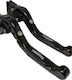 Set Brems-/Kupplungshebel für Motorräder Flexibel Einstellbar für Triumph Daytona Schwarz 28315571-5