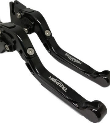 Set of Motorcycle Brake/Clutch Levers Flexible Adjustable for Triumph Daytona Black 28315571-4