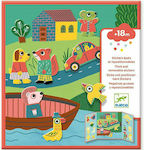 Djeco Stickers Επανατοποθετούμενα Τρίπτυχο Ζωάκια for Children 1.5++ Years