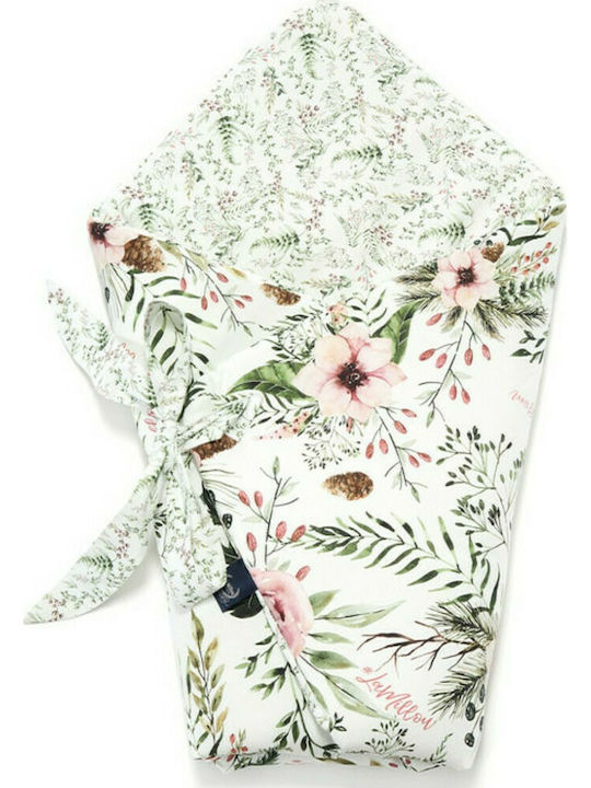 La Millou Blanket Nursery Swaddling Blankets Wild Blossom Cotton White Wild Blossom 75x75cm 103.01944