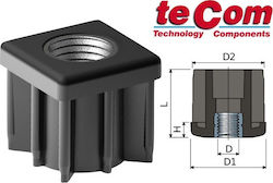 Tecom Kappe Σκάφους Quadratischer Stecker mit Innengewinde M10