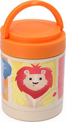 Puckator Baby Food Thermos Zooniverse Stainless Steel Orange 400ml