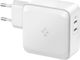 Spigen Charger Without Cable with 2 USB-C Ports 60W Power Delivery Whites (PowerArc)