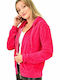 Velvet cardigan fuchsia Fuchsia 9034